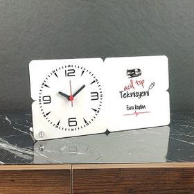 Hediyelen Acil Tıp Teknisyeni Ahşap Masa Saati