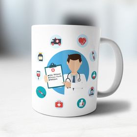 Hediyelen Acil Tıp Teknisyeni Pembe Kupa Bardak