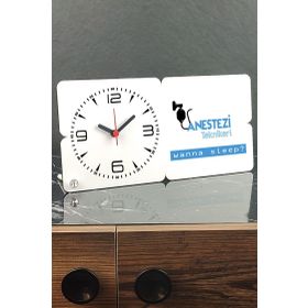 Hediyelen Anestezi Teknikeri Ahşap Masa Saati