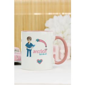 Hediyelen Anestezi Teknikeri Pembe Kupa Bardak