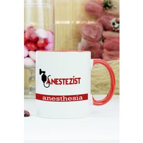Hediyelen Anestezist Kırmızı Kupa Bardak