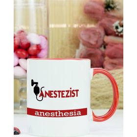 Hediyelen Anestezist Kırmızı Kupa Bardak