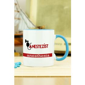 Hediyelen Anestezist Mavi Kupa Bardak
