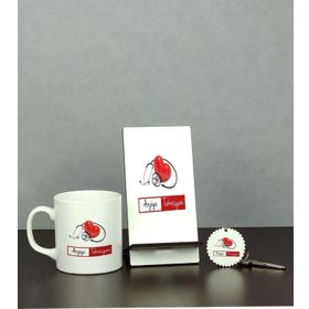 Hediyelen Anjiyo Teknisyeni Üçlü Set (Kupa + Telefon Standı + Anahtarlık)