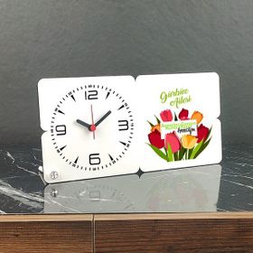Hediyelen Anneler Günü Hediyesi Ahşap Masa Saati