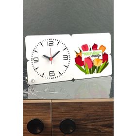 Hediyelen Anneler Günü Hediyesi Ahşap Masa Saati