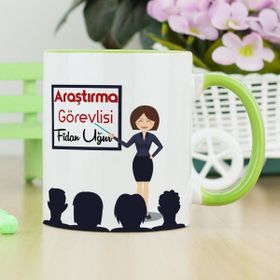Hediyelen Araştırma Görevlisi Yeşil Kupa Bardak