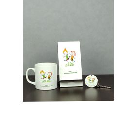 Hediyelen Arkadaşa Hediye Üçlü Set Kupa + Telefon Standı + Anahtarlık