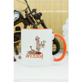 Hediyelen Arkeolog Turuncu Kupa Bardak