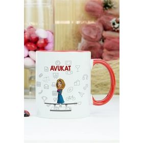 Hediyelen Avukat Kırmızı Kupa Bardak