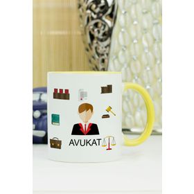 Hediyelen Avukat Sarı Kupa Bardak