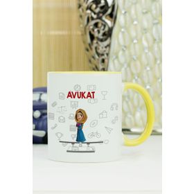 Hediyelen Avukat Sarı Kupa Bardak