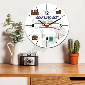 Hediyelen Avukat Sarı Tasarım Duvar Saati