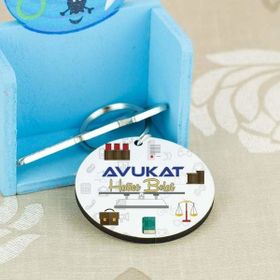 Hediyelen Avukat Sarı Tasarım Duvar Saati