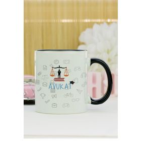 Hediyelen Avukat Siyah Kupa Bardak