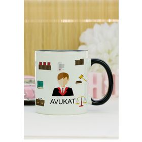 Hediyelen Avukat Siyah Kupa Bardak