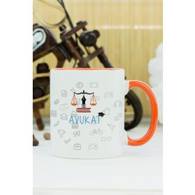 Hediyelen Avukat Turuncu Kupa Bardak