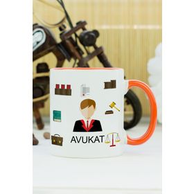 Hediyelen Avukat Turuncu Kupa Bardak