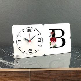 Hediyelen B Harfi Ahşap Masa Saati