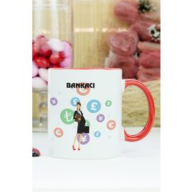 Hediyelen Bankacı Kırmızı Kupa Bardak