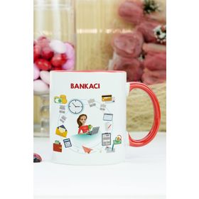 Hediyelen Bankacı Kırmızı Kupa Bardak