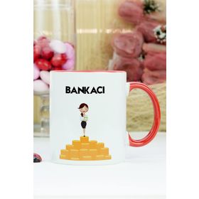 Hediyelen Bankacı Kırmızı Kupa Bardak