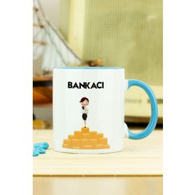 Hediyelen Bankacı Mavi Kupa Bardak