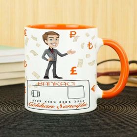Hediyelen Bankacı Turuncu Kupa Bardak