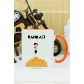 Hediyelen Bankacı Turuncu Kupa Bardak