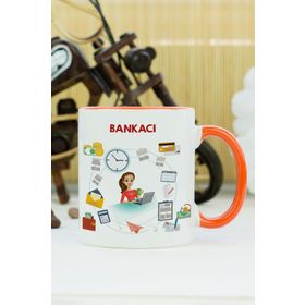 Hediyelen Bankacı Turuncu Kupa Bardak