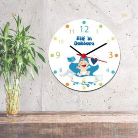 Hediyelen Bebek Mavi Tasarım Duvar Saati