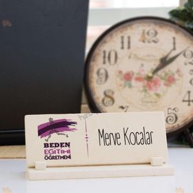 Hediyelen Beden Eğitimi Öğretmenine Hediye Mor Tasarım Taş İsimlik