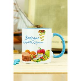 Hediyelen Beslenme Ve Diyetetik Uzmanı Mavi Kupa Bardak