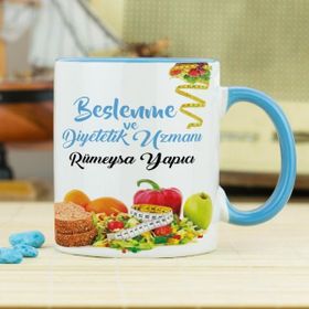 Hediyelen Beslenme Ve Diyetetik Uzmanı Mavi Kupa Bardak
