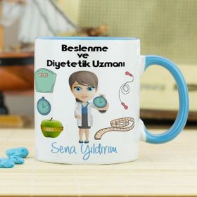 Hediyelen Beslenme Ve Diyetetik Uzmanı Mavi Kupa Bardak