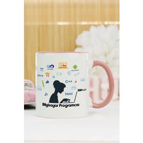 Hediyelen Bilgisayar Programcısı Pembe Kupa Bardak