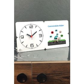 Hediyelen Bisiklet Ahşap Masa Saati
