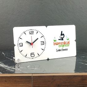 Hediyelen Biyomedikal Mühendisi Ahşap Masa Saati