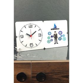 Hediyelen Businessman Ahşap Masa Saati