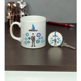 Hediyelen Businessman Kupa Bardak ve Anahtarlık Set