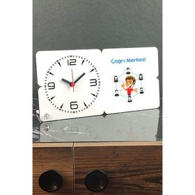 Hediyelen Çağrı Merkezi Ahşap Masa Saati