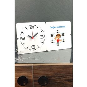 Hediyelen Çağrı Merkezi Ahşap Masa Saati