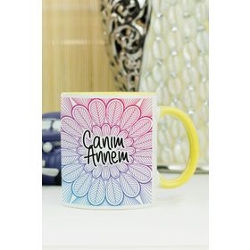 Hediyelen Canım Annem Sarı Kupa Bardak