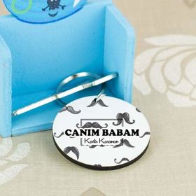 Hediyelen Canım Babam Bıyık Tasarım Duvar Saati
