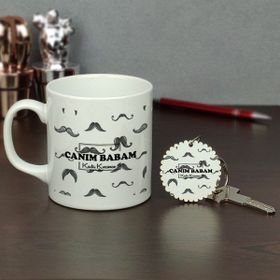 Hediyelen Canım Babam Bıyık Tasarım Duvar Saati