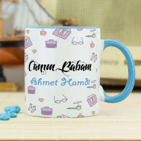 Hediyelen Canım Babam Mavi Kupa Bardak