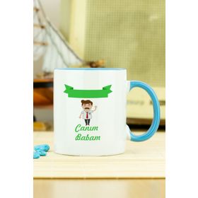Hediyelen Canım Babam Mavi Kupa Bardak