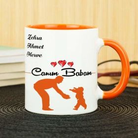 Hediyelen Canım Babam Turuncu Kupa Bardak