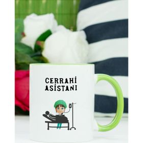 Hediyelen Cerrahi Asistanı Yeşil Kupa Bardak
