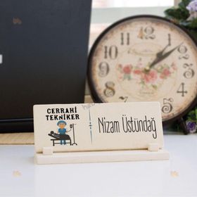 Hediyelen Cerrahi Tekniker Erkek Figür Taş İsimlik